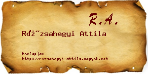 Rózsahegyi Attila névjegykártya